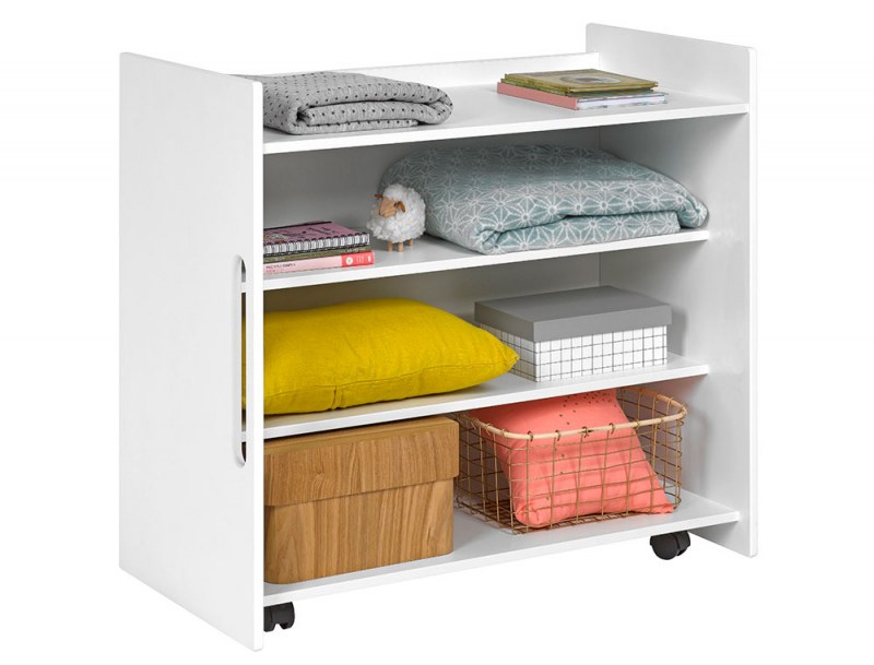 White storage shelf for children's room