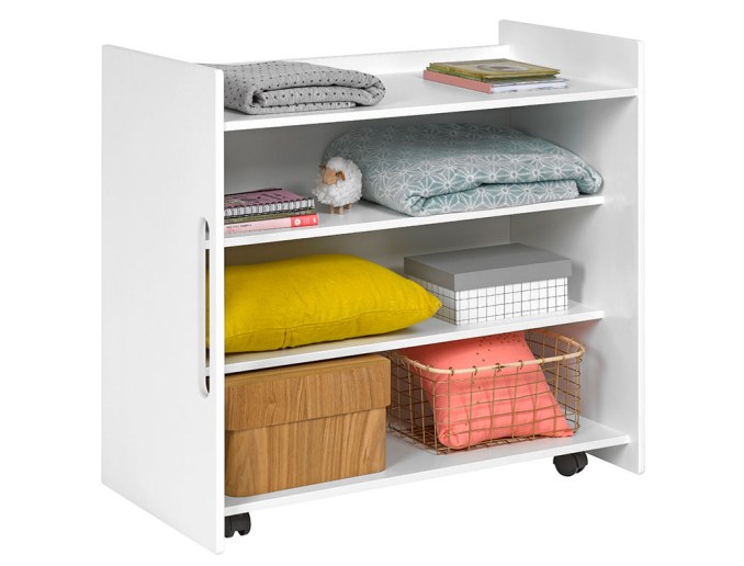 Estantería de almacenamiento blanca para habitación infantil