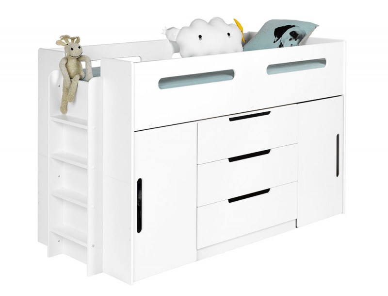 Cómoda para niños bajo cama semielevada